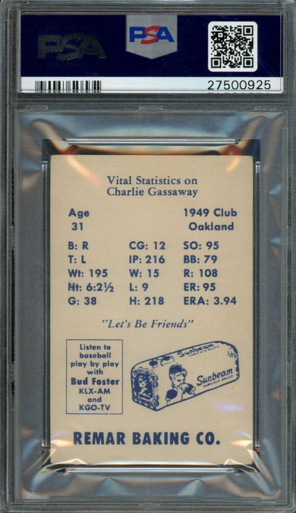 1950 Remar Bread Charlie Gassaway PSA 2 Oakland Oaks - Trading Card Market