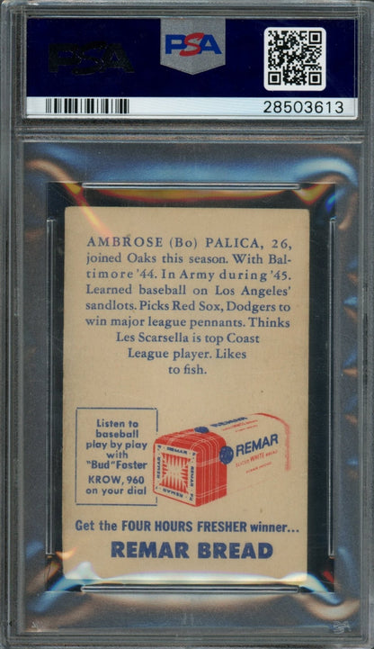 1946 Remar Bread Ambrose Palica #22 PSA 3 Oakland Oaks - Trading Card Market