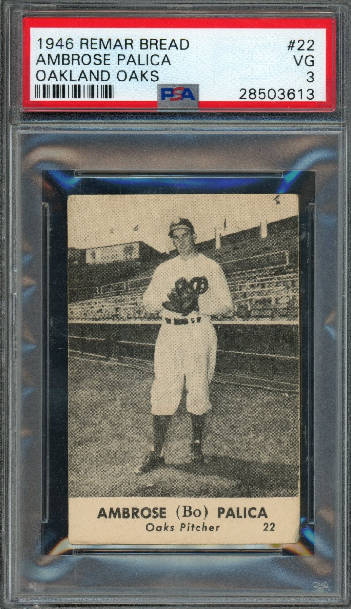 1946 Remar Bread Ambrose Palica #22 PSA 3 Oakland Oaks - Trading Card Market