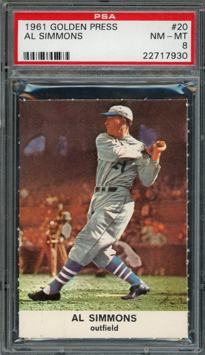 1961 Golden Press Al Simmons #5 PSA 8 Oakland Oaks - Trading Card Market