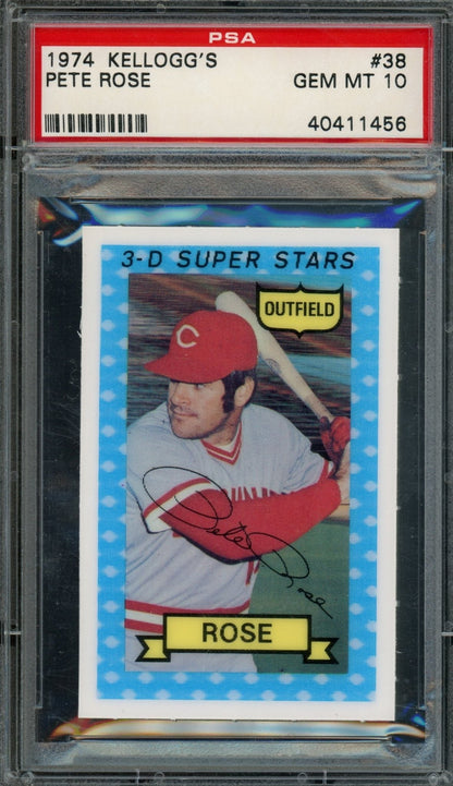 1974 Kellogg's Pete Rose #38 PSA 10 Reds