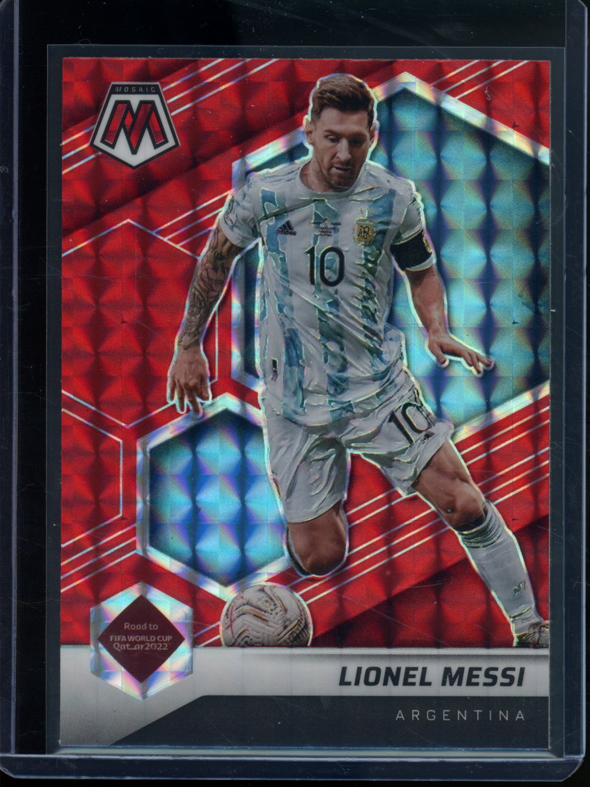 2021/22 Panini Mosaic Lionel Messi Red Reactive Argentina - Trading Card Market