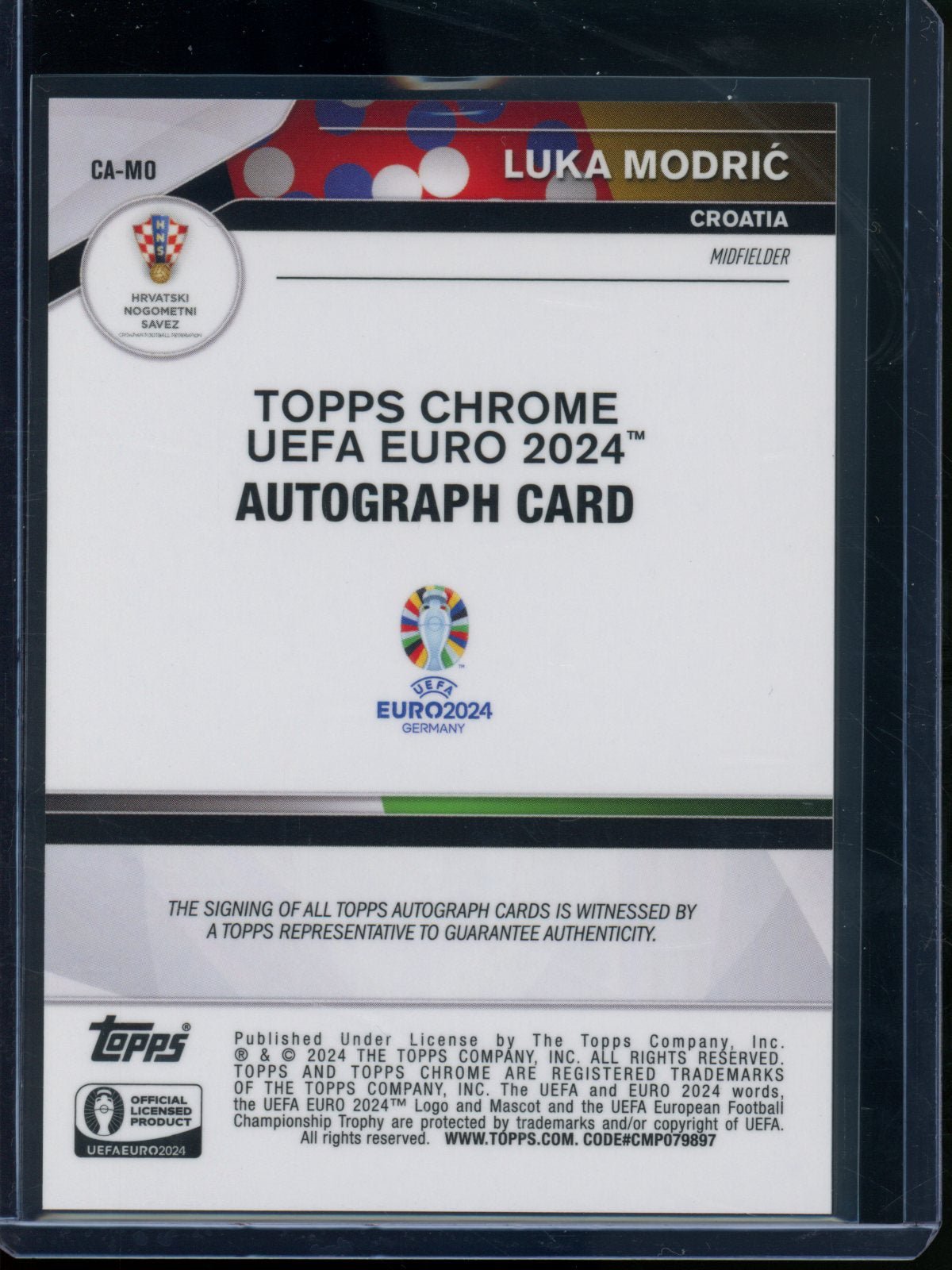 2024/25 Topps Chrome Luka Modric Euro Red Refractor Autograph /5 Croatia - Trading Card Market