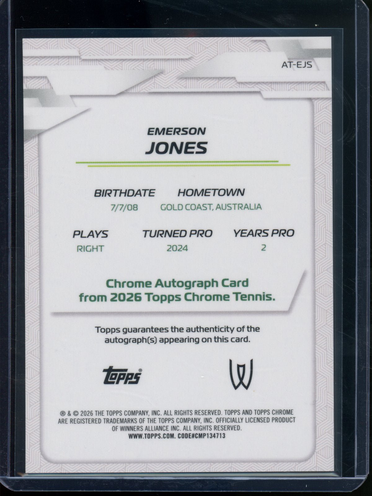 2026 Topps Chrome Emerson Jones Rookie RC Pink Refractor Autograph /250 - Trading Card Market