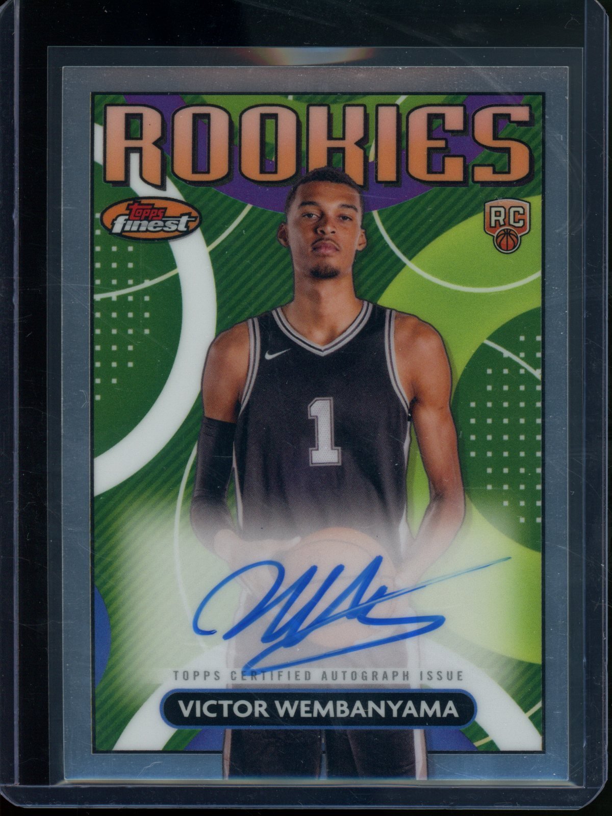 2023/24 Topps Finest Victor Wembanyama Finest Rookies RC Autograph #RFA-VW Spurs - Trading Card Market