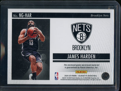 2024/25 Panini Silhouette James Harden NBA Gear Jersey Relic /25 Nets - Trading Card Market