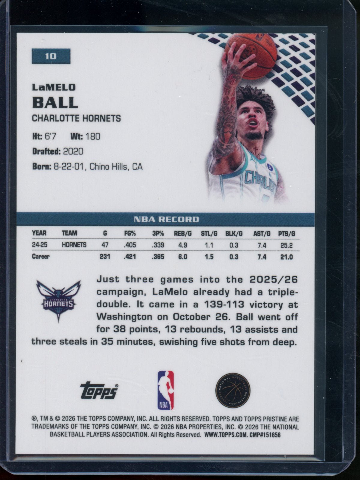 2025/26 Topps Pristine Lamelo Ball Gold Refractor /50 Hornets / Timberwolves - Trading Card Market