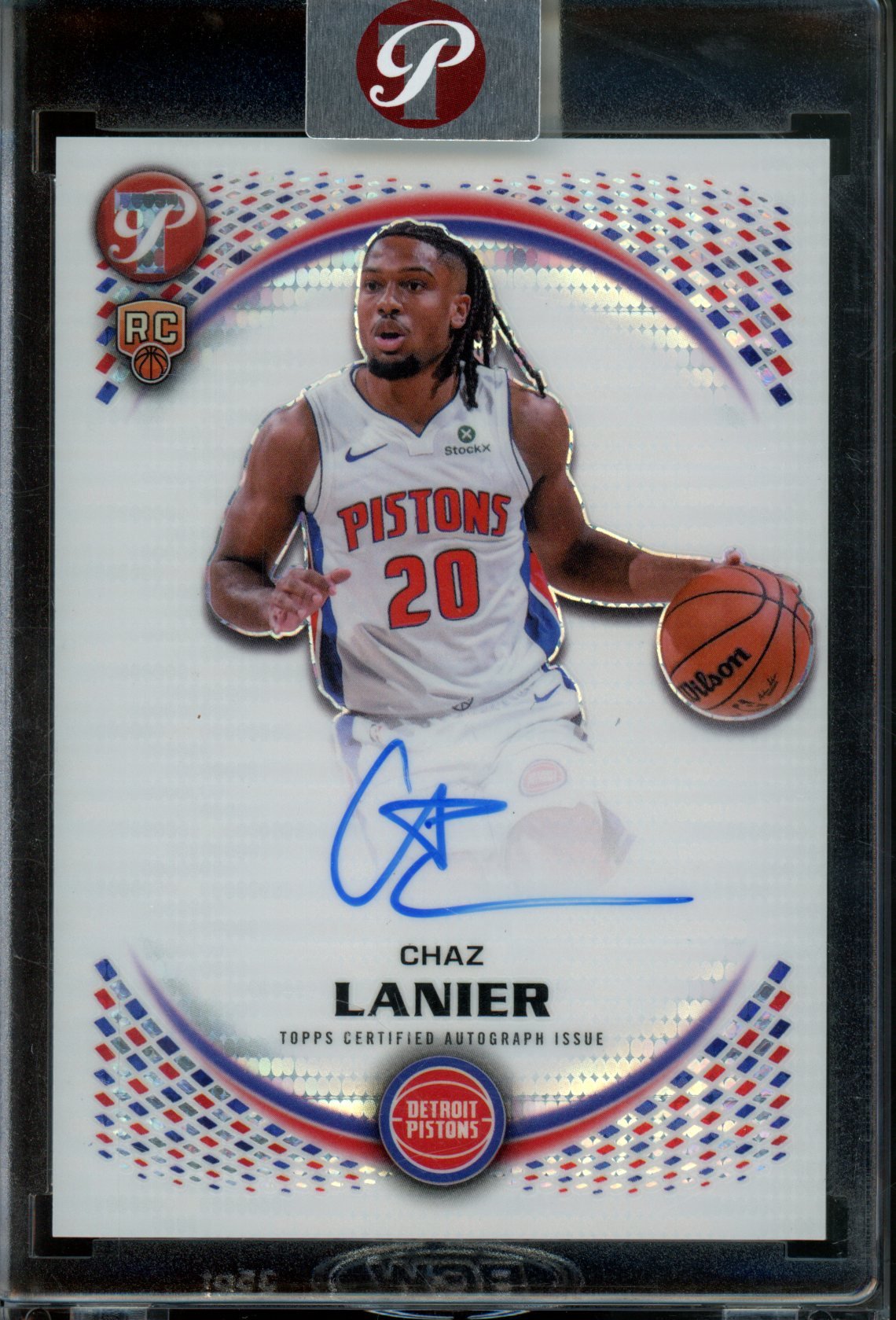 2025/26 Topps Pristine Chaz Lanier Rookie RC Pulse Refractor Encased Autograph Pistons - Trading Card Market
