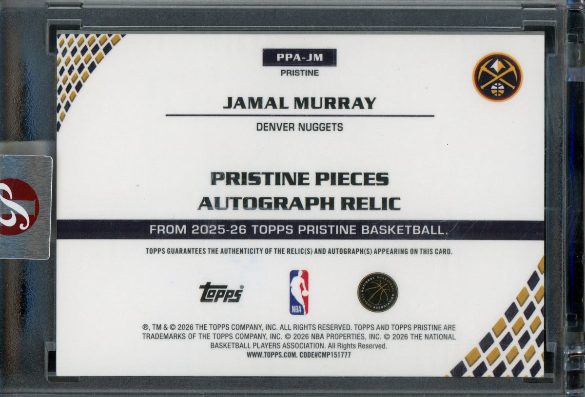 2025/26 Topps Pristine Jamal Murray Pristine Pieces Jersey Relic Autograph Orange Refractor /25 Nuggets - Trading Card Market