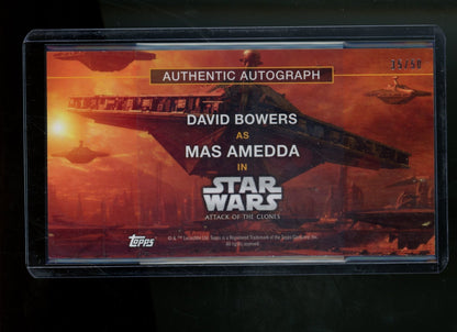 2016 Topps Star Wars Attack of the Clones Mas Amedda David Bowers Gold Autograph /50 - Trading Card Market