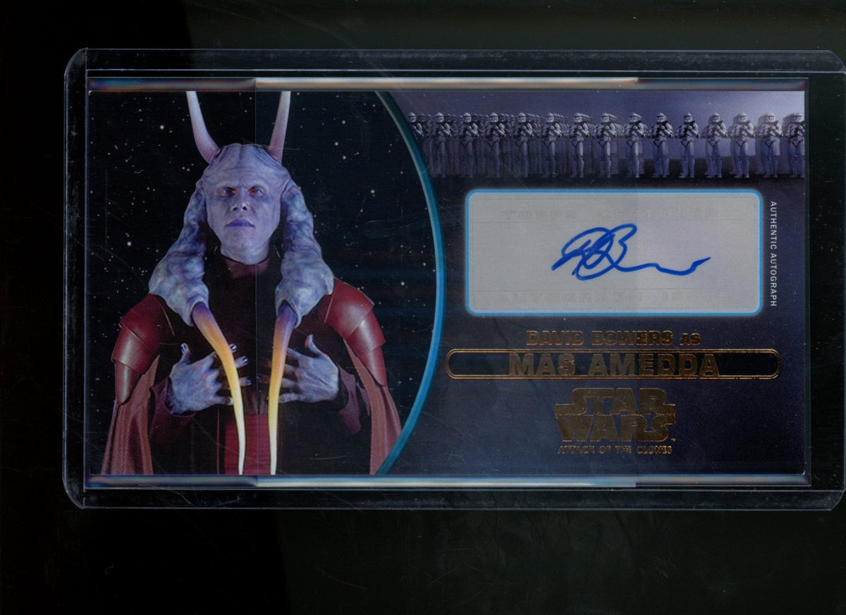 2016 Topps Star Wars Attack of the Clones Mas Amedda David Bowers Gold Autograph /50 - Trading Card Market