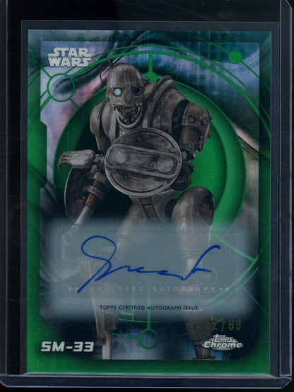 2026 Topps Chrome SM-33 Nick Frost Green Refractor Autograph /99 - Trading Card Market