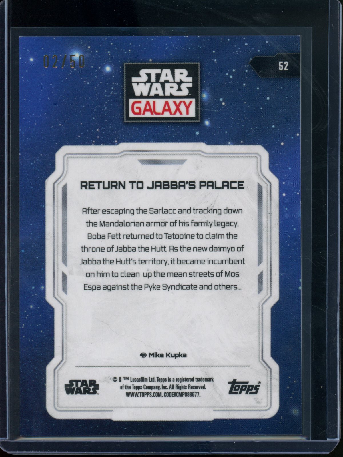2026 Topps Galaxy Return To Jabba's Palace Mojo Refractor /50 #52
