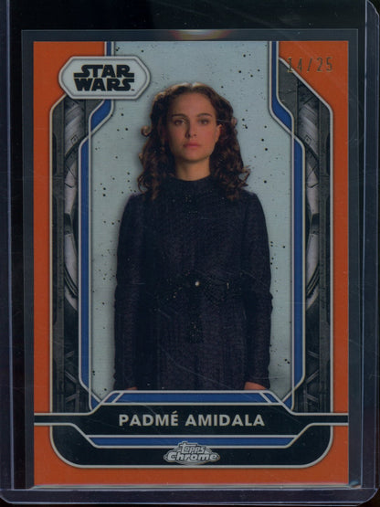 2026 Topps Chrome Padme Amidala Orange Refractor /25 #130