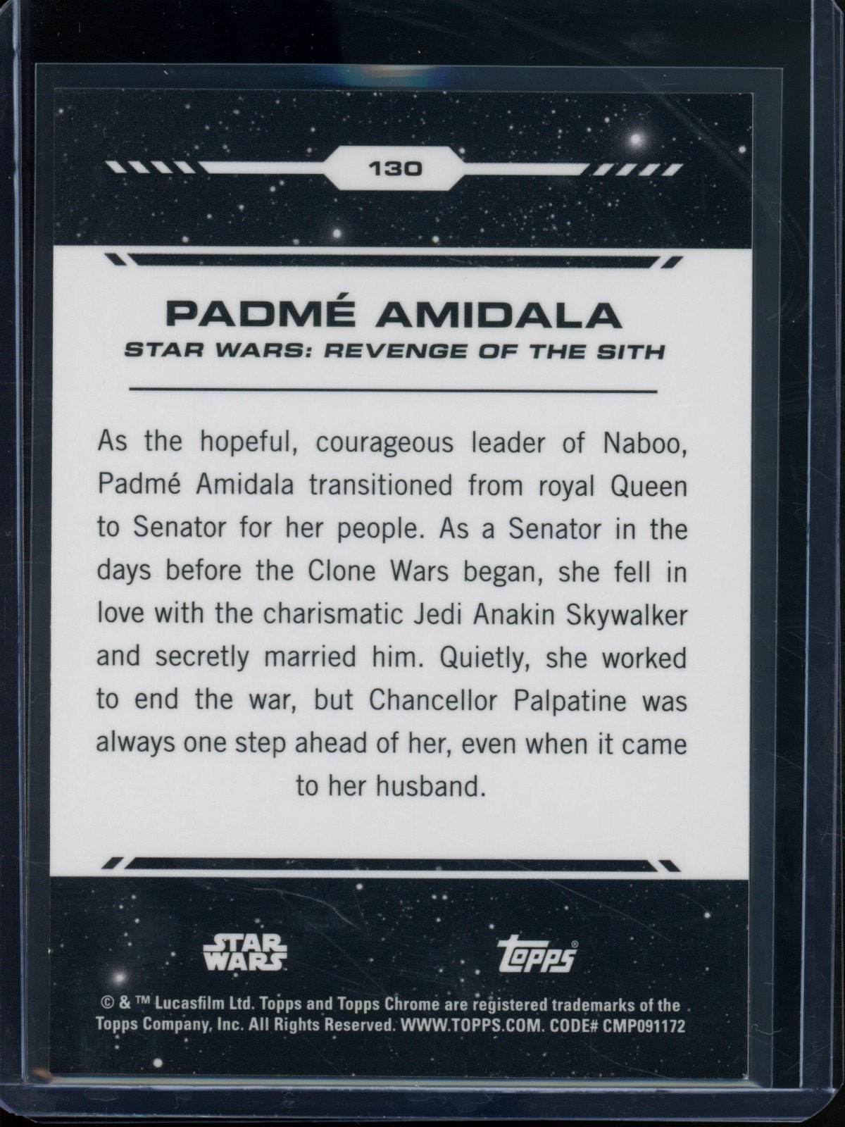 2026 Topps Chrome Padme Amidala Orange Refractor /25 #130