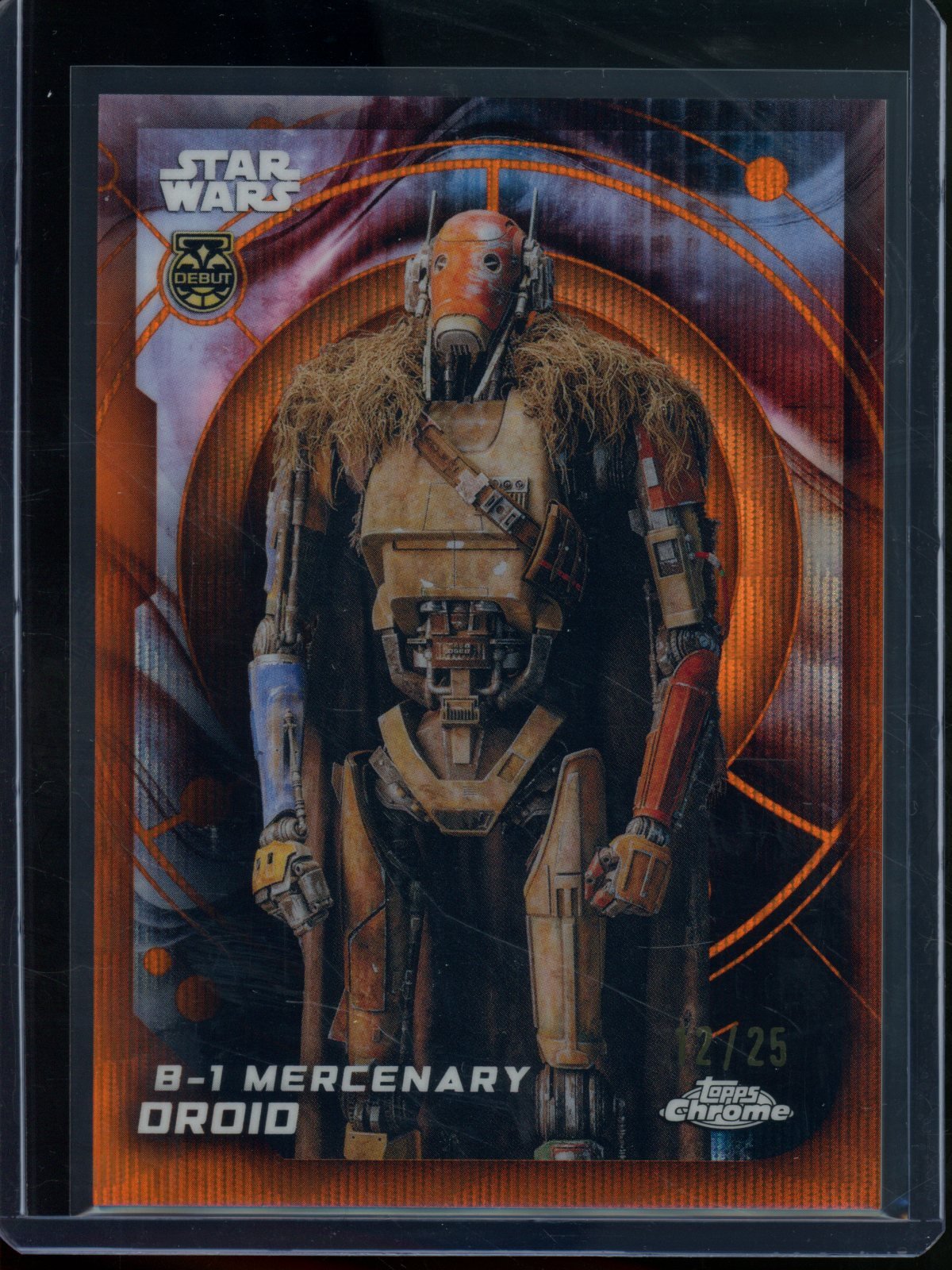 2026 Topps Chrome B-1 Mercenary Droid Debut Orange Refractor /25 #163