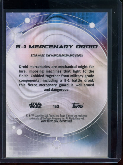 2026 Topps Chrome B-1 Mercenary Droid Debut Orange Refractor /25 #163