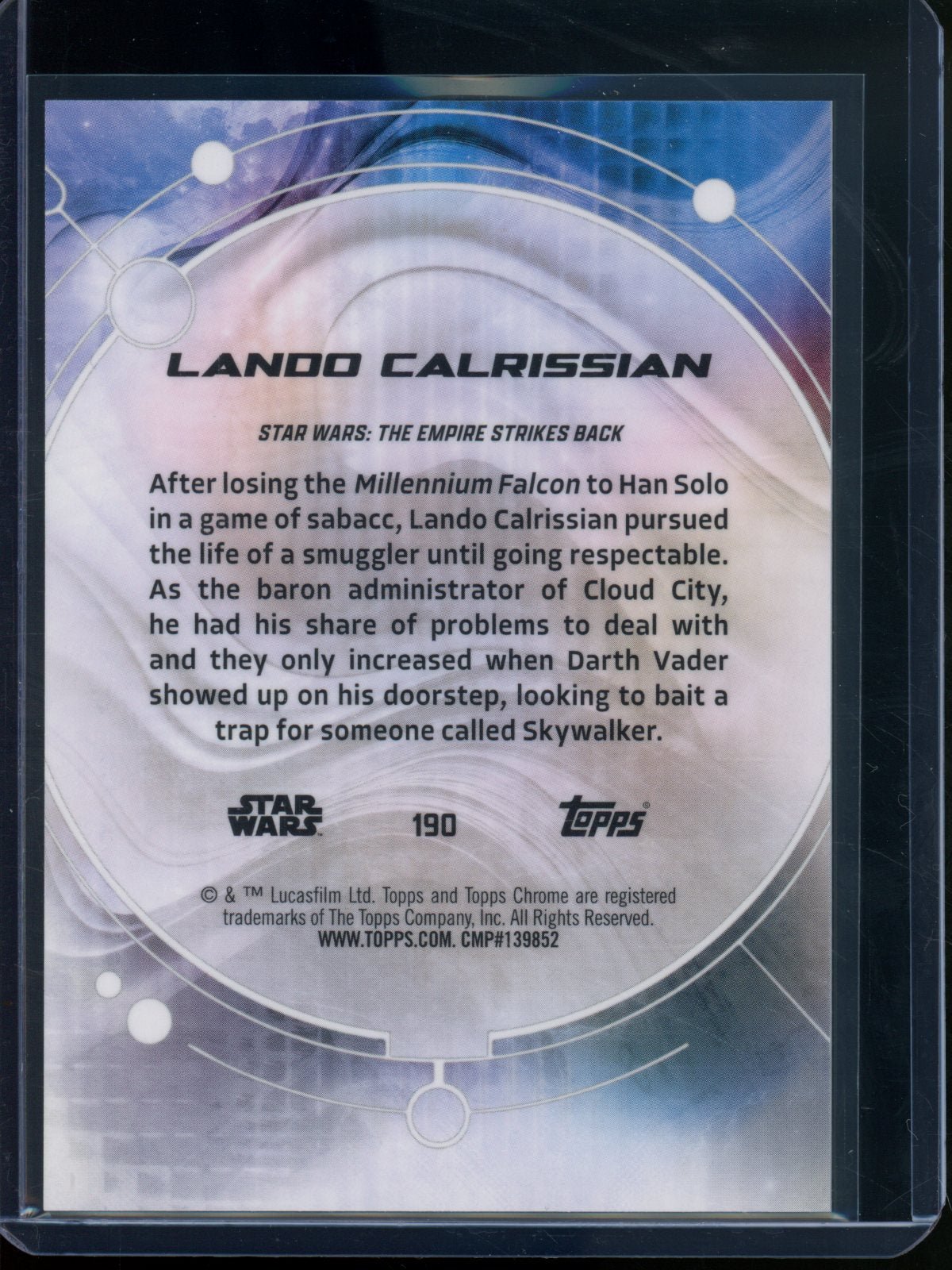 2026 Topps Chrome Lando Calrissian Logo Refractor /77 #190 - Trading Card Market