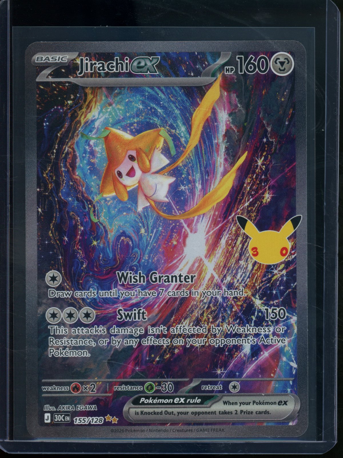 2026 Pokemon 30th Anniversary Jirachi EX 155/128 - Trading Card Market