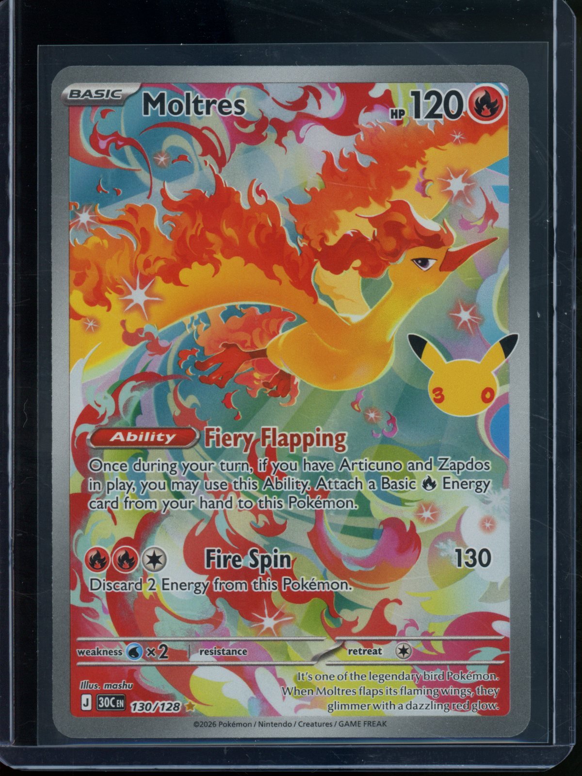 2026 Pokemon 30th Anniversary Moltres 130/128 - Trading Card Market