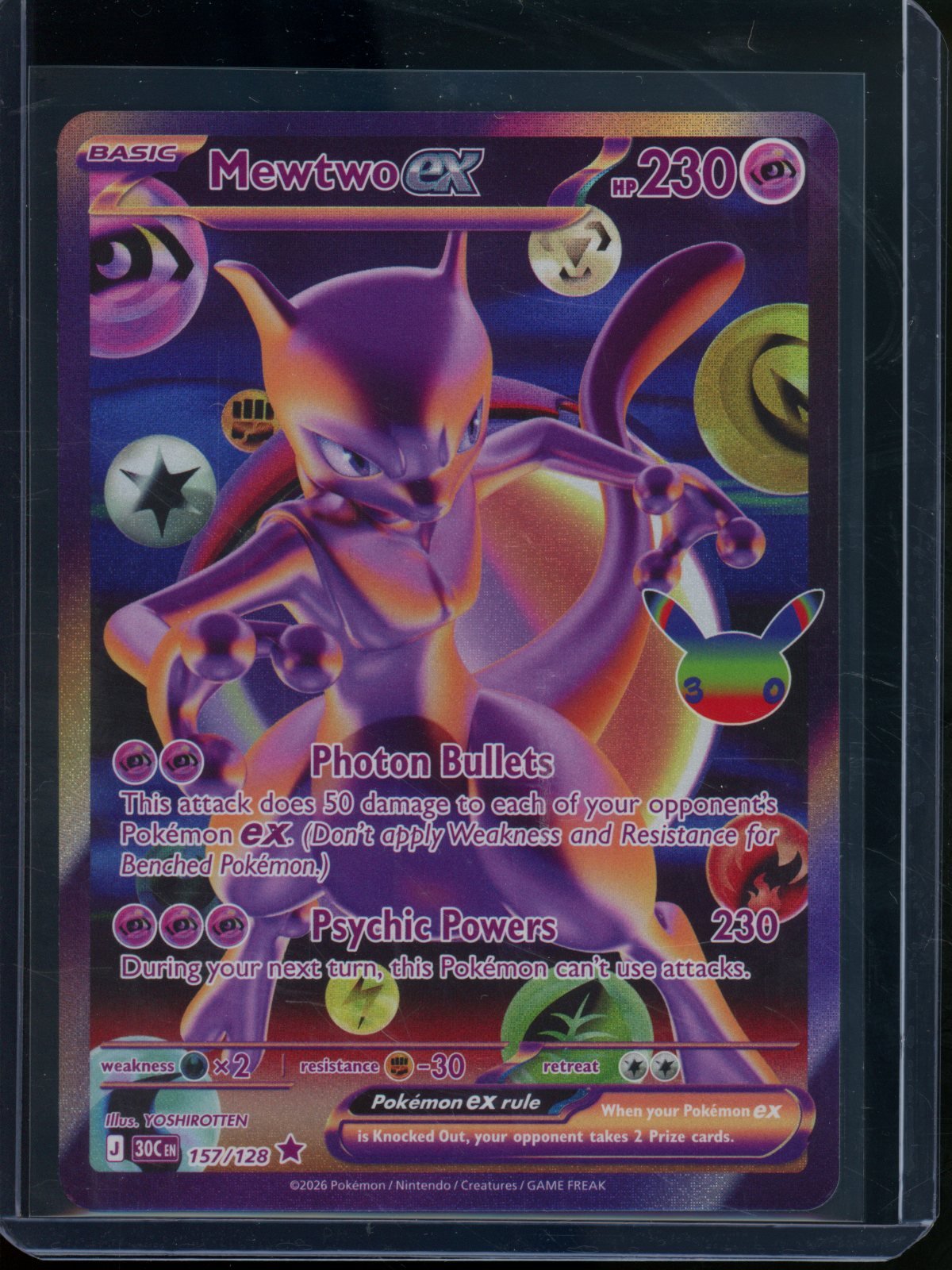 2026 Pokemon 30th Anniversary Mewtwo EX157/128 - Trading Card Market