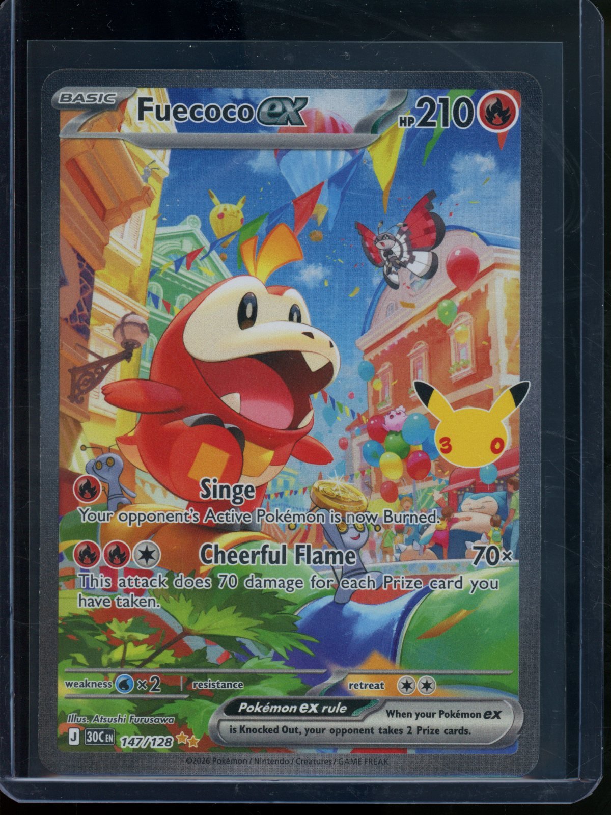 2026 Pokemon 30th Anniversary Fuecoco EX 147/128 (A) - Trading Card Market