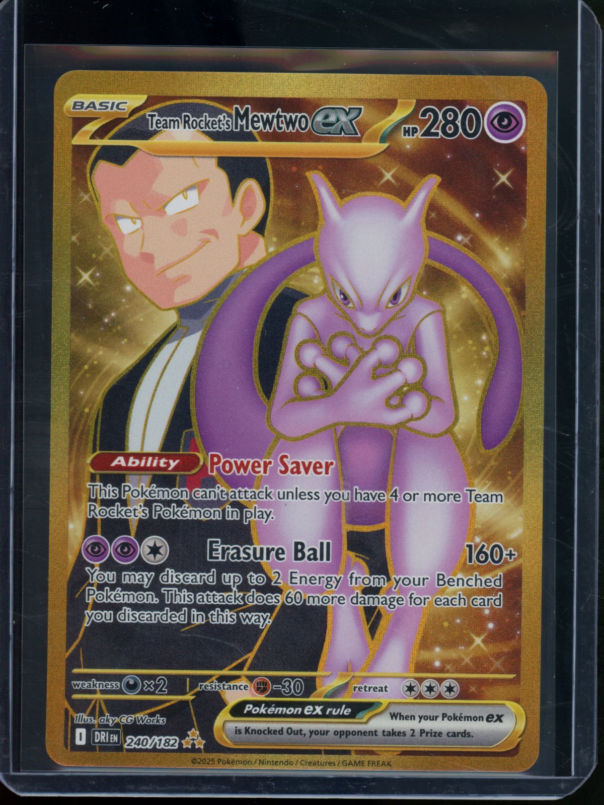 2025 Pokemon Destined Rivals Team Rocket's Mewtwo EX 240/182 (A) - Trading Card Market