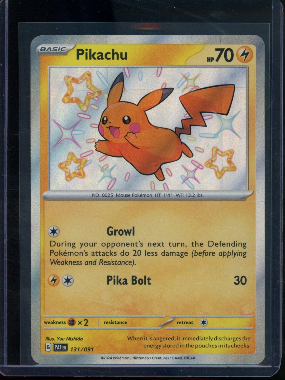 2024 Pokemon Paldean Fates Pikachu 131/091 - Trading Card Market