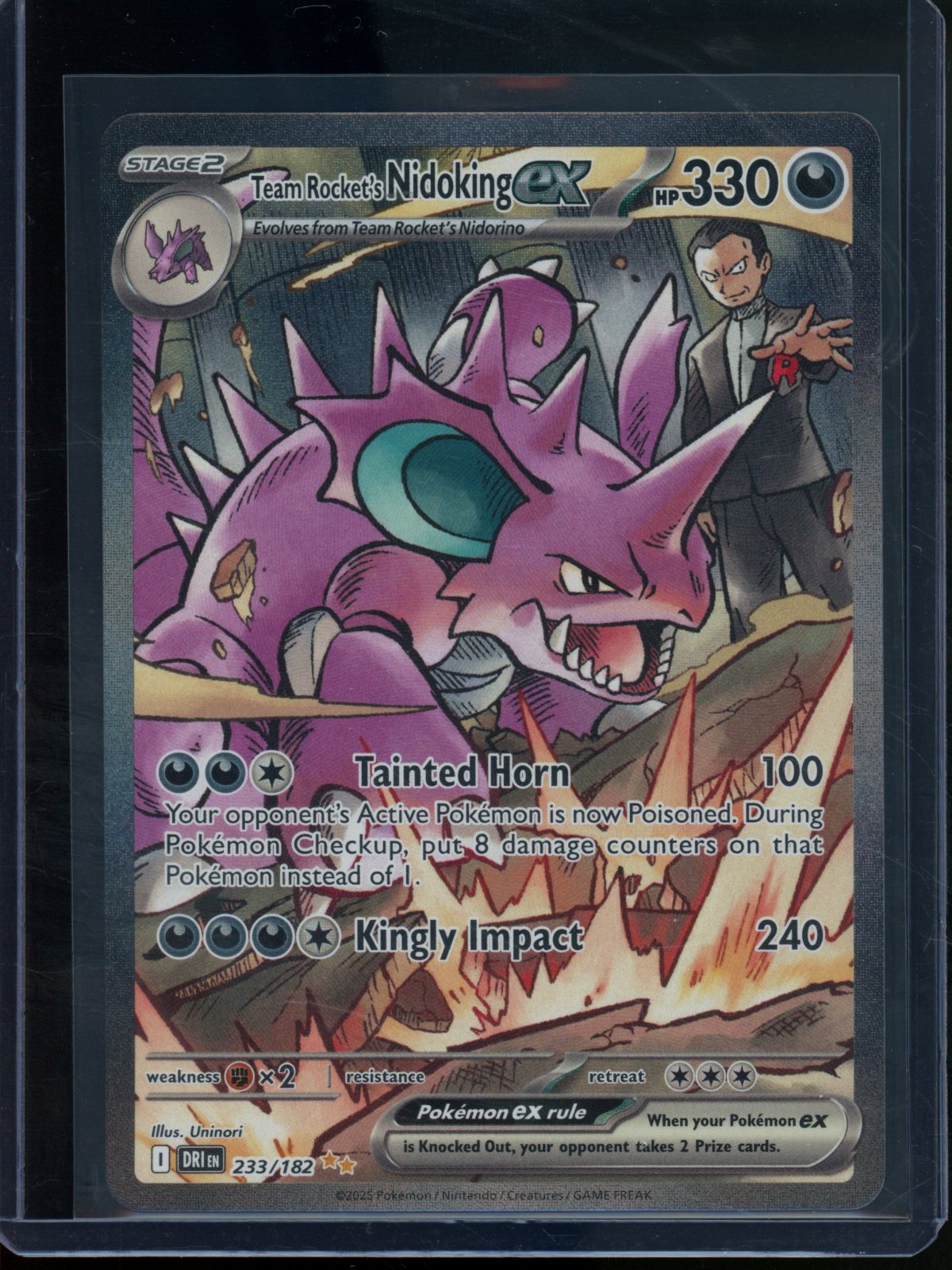 2025 Pokemon Destined Rivals Team Rocket's Nidoking EX 233/182 - Trading Card Market