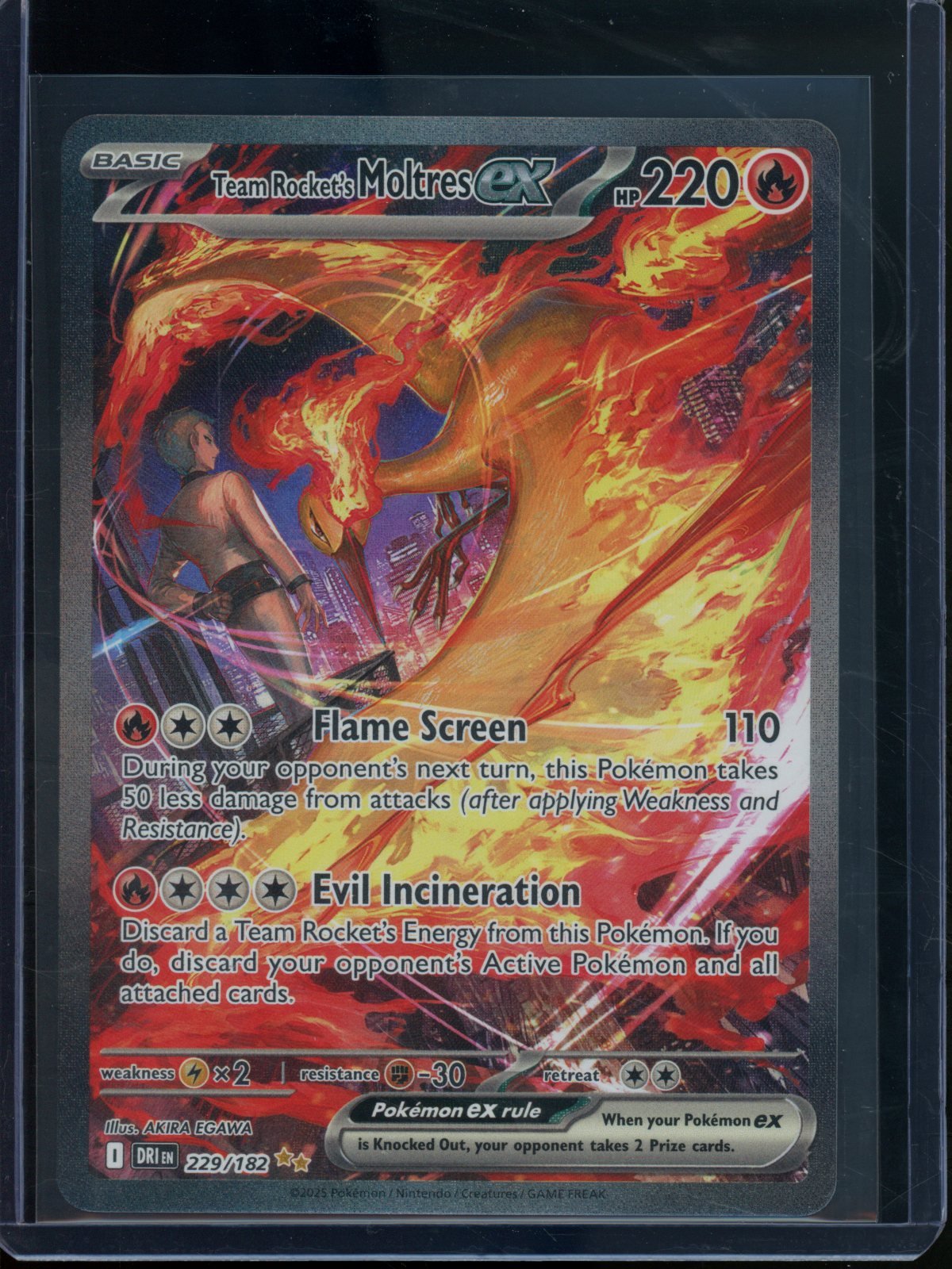 2025 Pokemon Destined Rivals Team Rocket's Moltres EX 229/182 - Trading Card Market