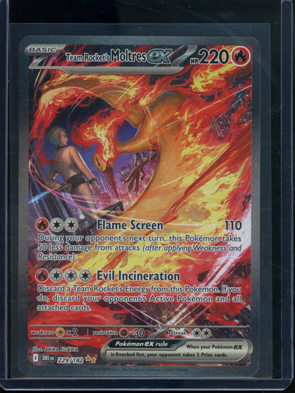 2025 Pokemon Destined Rivals Team Rocket's Moltres EX 229/182 - Trading Card Market