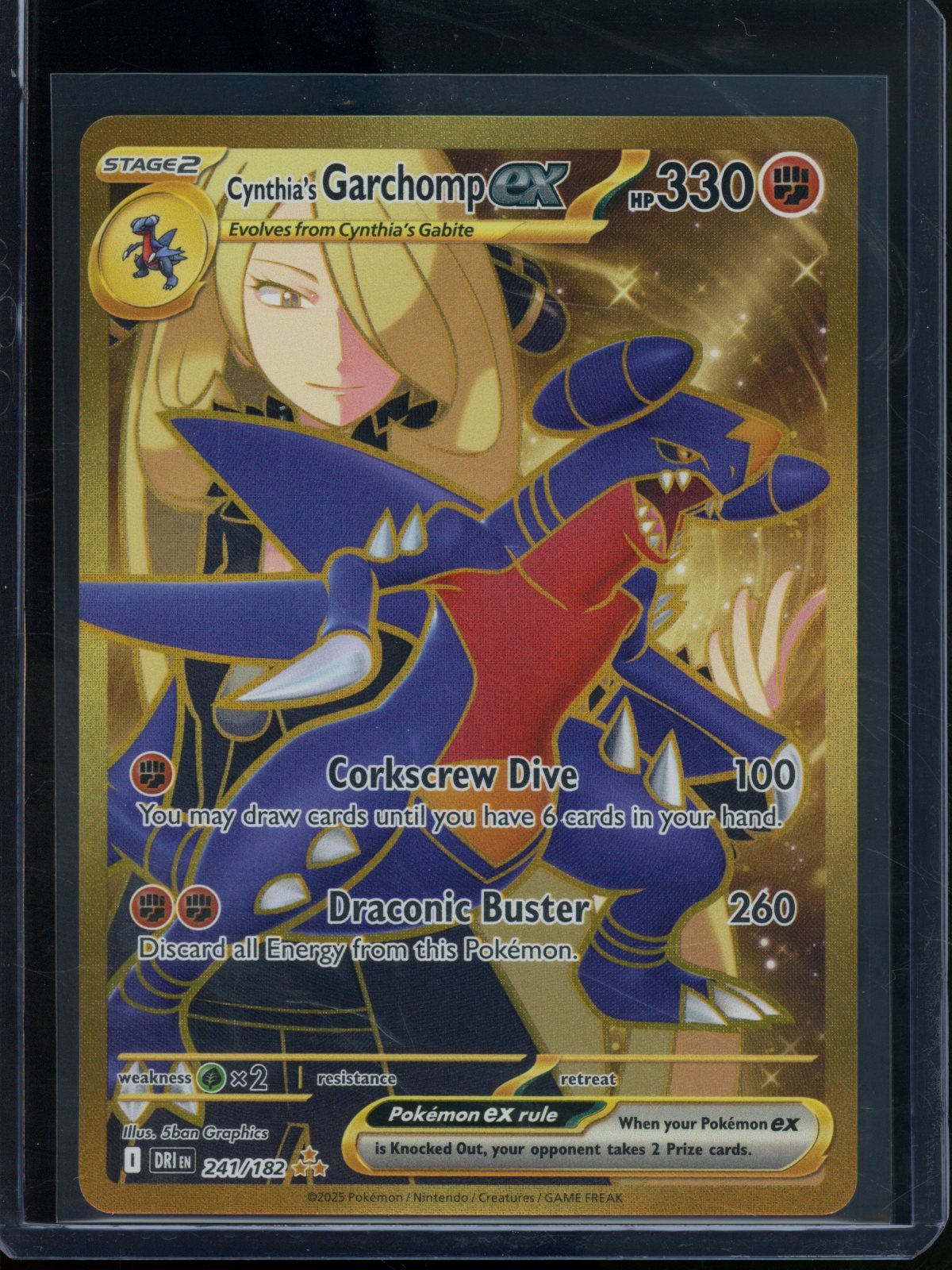 2025 Pokemon Destined Rivals Cynthia's Garchomp EX 241/182 - Trading Card Market