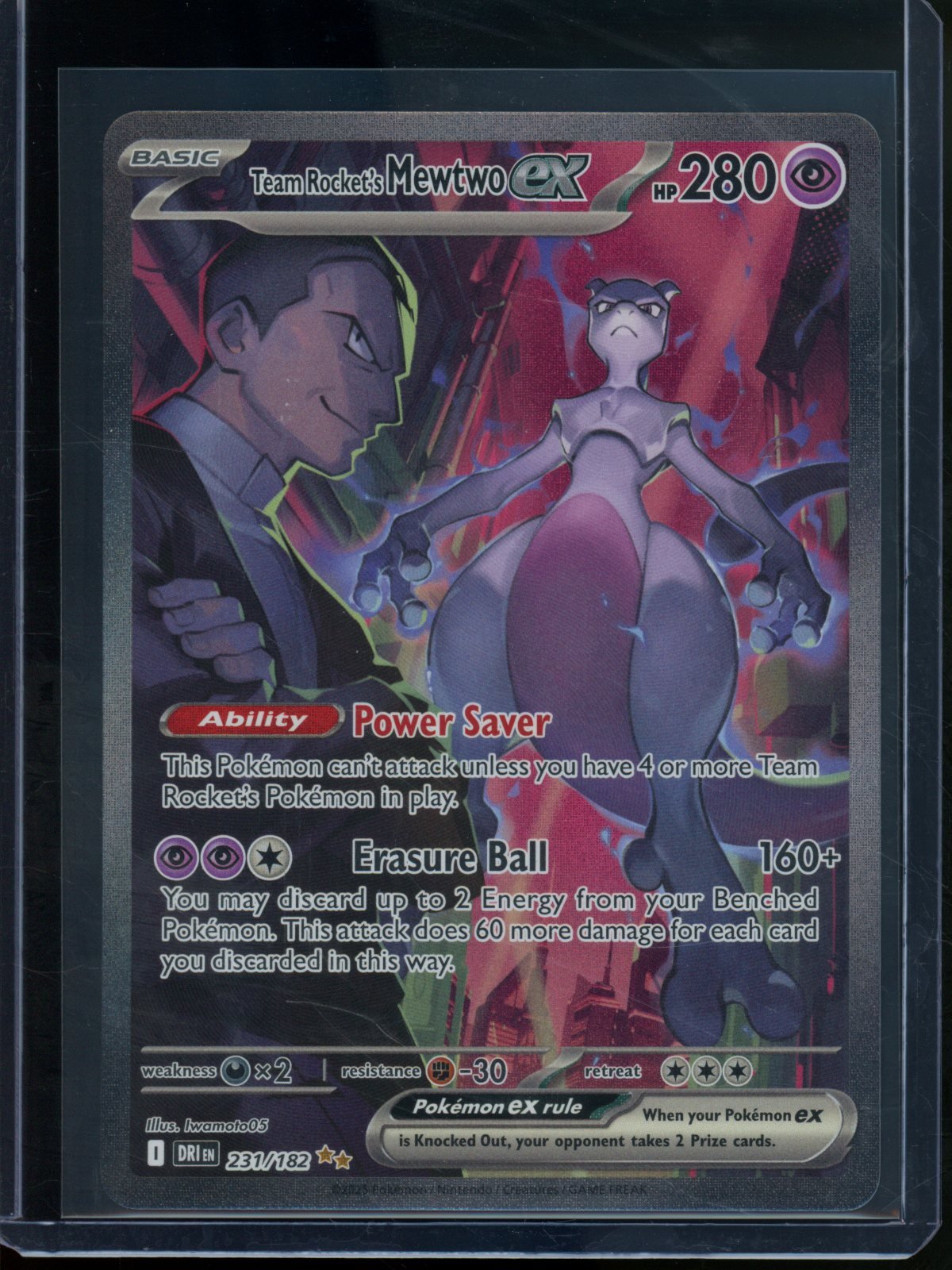 2025 Pokemon Destined Rivals Team Rocket's Mewtwo EX 231/182 - Trading Card Market