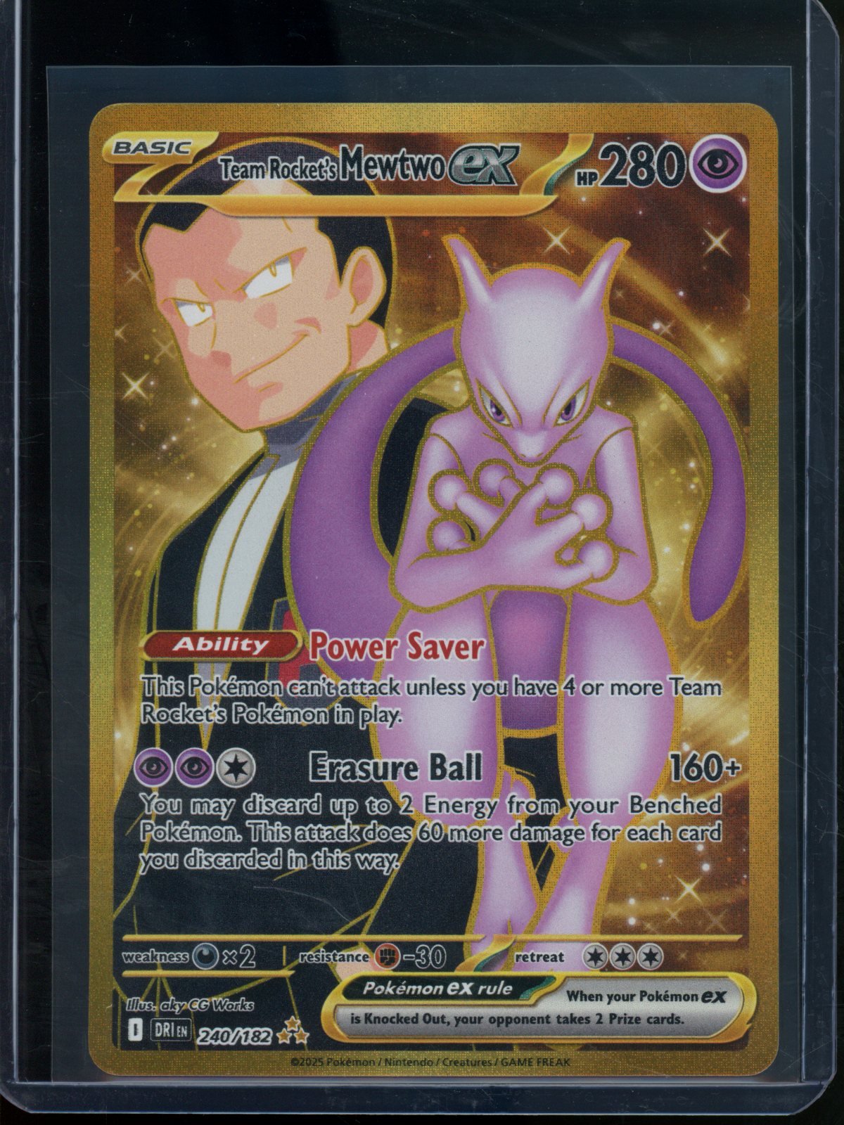 2025 Pokemon Destined Rivals Team Rocket's Mewtwo EX 240/182 (B) - Trading Card Market