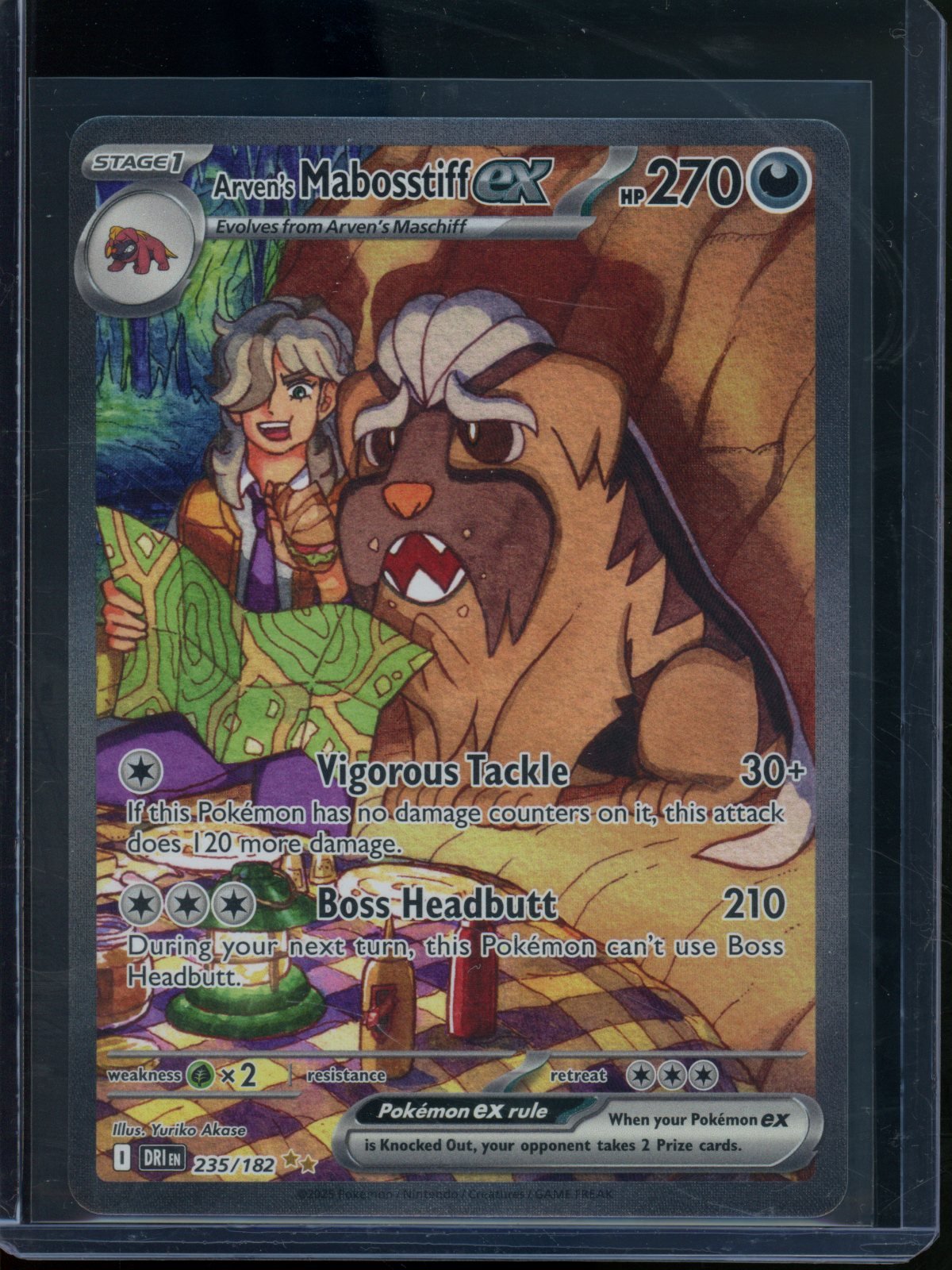 2025 Pokemon Destined Rivals Arven's Mabosstiff EX 235/182 - Trading Card Market