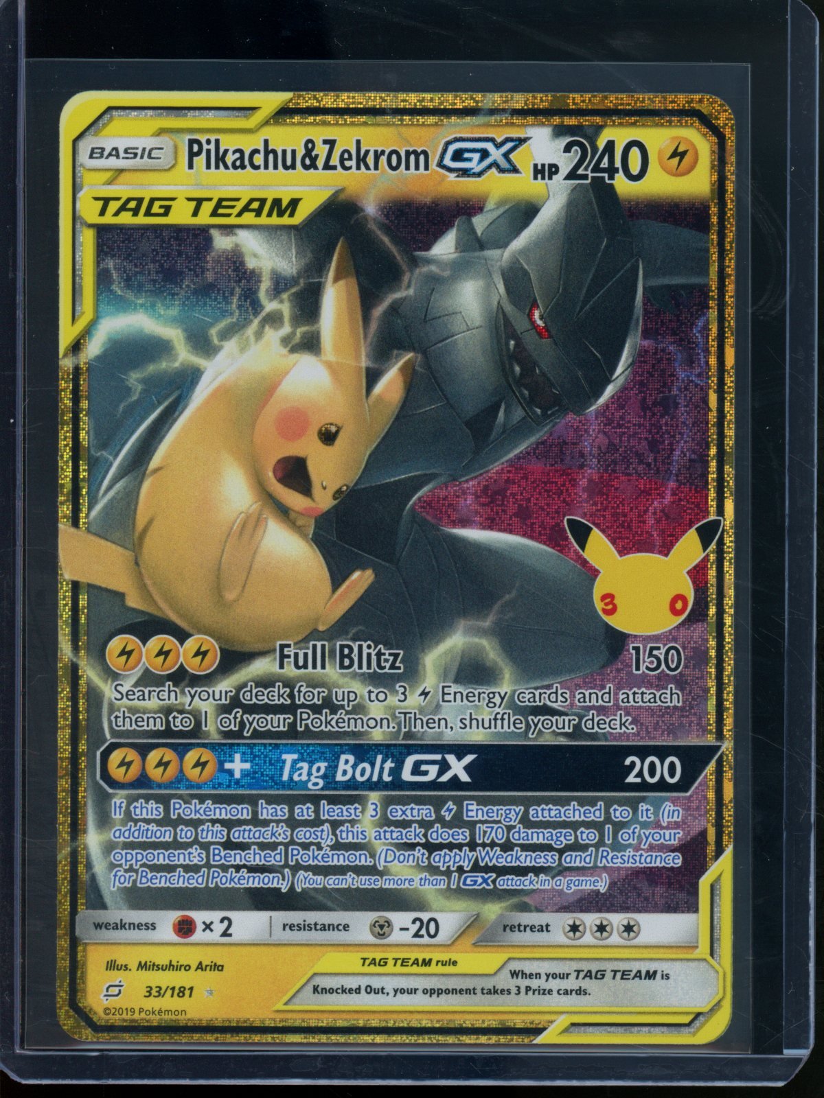 2026 Pokemon 30th Anniversary Pikachu & Zekrom GX 33/181 - Trading Card Market
