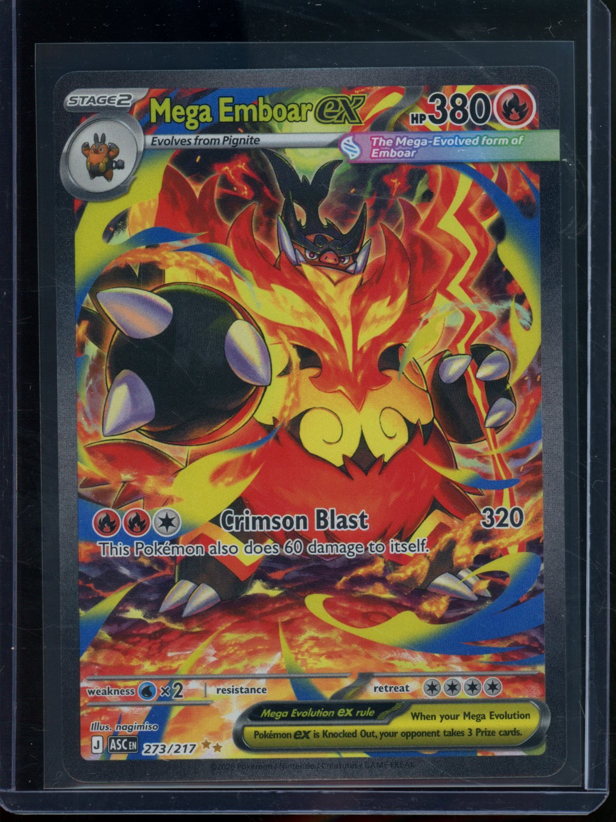 2026 Pokemon Ascended Heroes Mega Emboar EX 273/217 - Trading Card Market