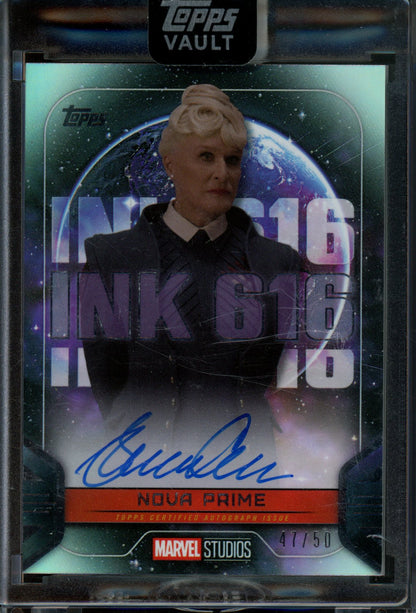 2026 Topps Vault Marvel Nova Prime Glenn Close Autograph INK-616 Encased /50 GOTG