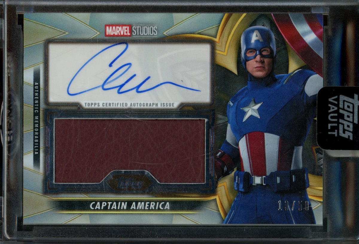 2026 Topps Vault Marvel Captain America Chris Evans Sofa Relic Autograph Encased /50