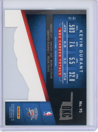2013/14 Panini Prestige Kevin Durant Bonus Shots Die-Cut /25 Thunder