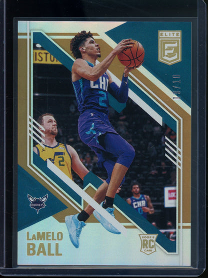 2020/21 Panini Elite LaMelo Ball Rookie RC Gold /10 Hornets