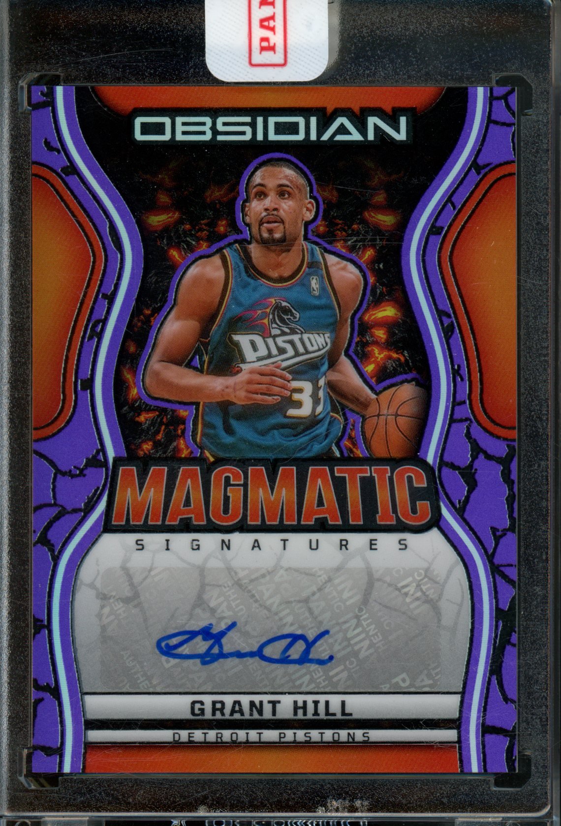 2024/25 Panini Obsidian Grant Hill Magmatic Autograph /49 Encased Pistons - Trading Card Market