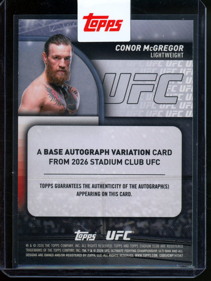 2026 Topps Stadium Club Conor McGregor Variation Foil Autograph /25 Sealed