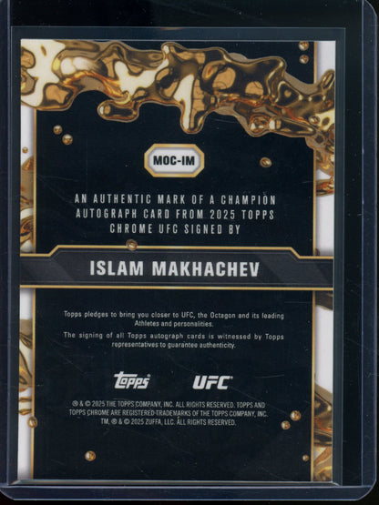 2025 Topps Chrome Islam Makhachev Mark of a Champion Autograph #MOC-IM