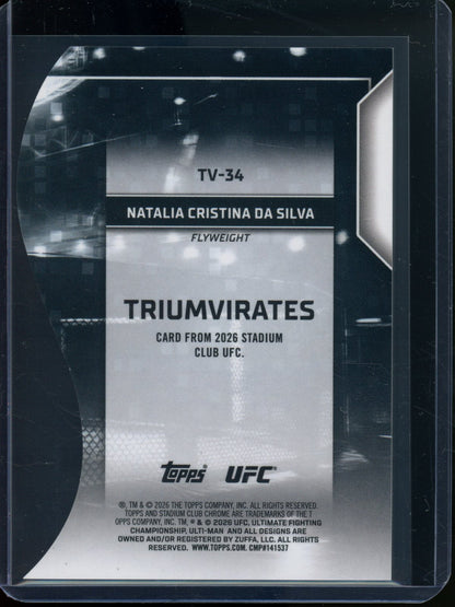 2026 Topps Stadium Club Natalia Cristina Da Silva Triumvirates Green /50