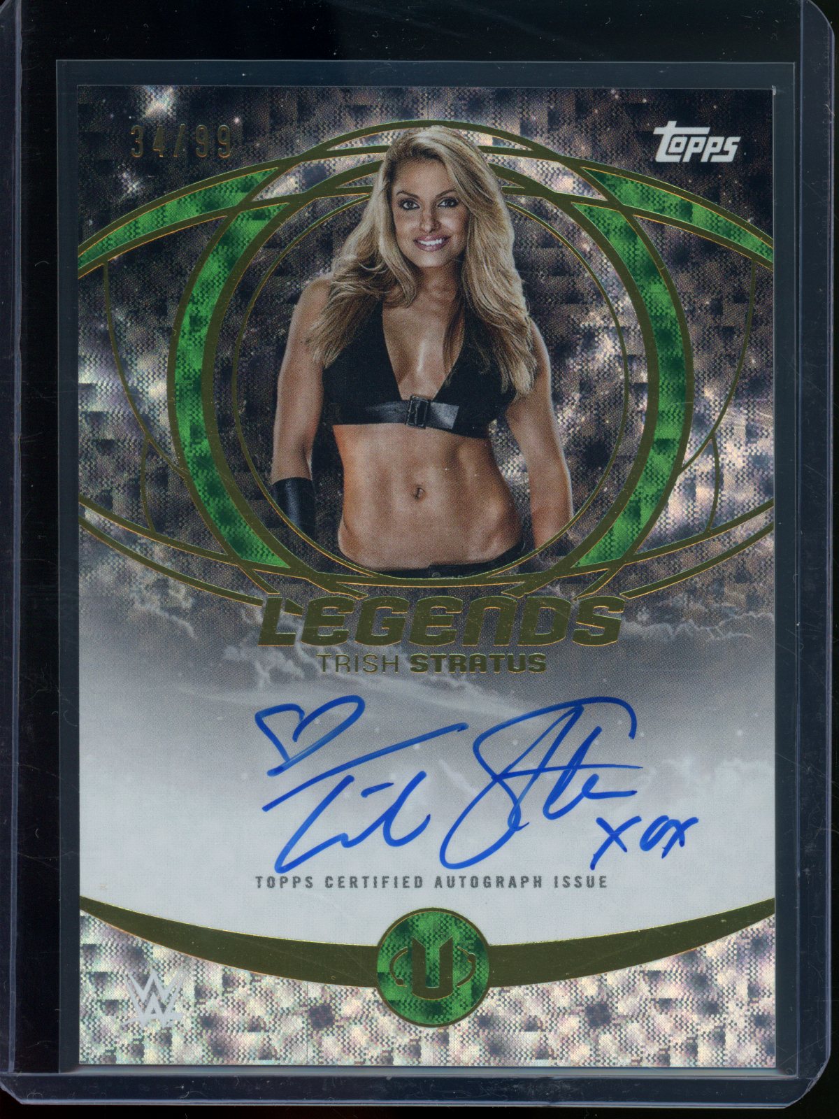 2025 Topps Universe Trish Stratus Legends Autograph Green Foil /99