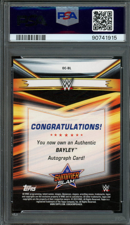 2019 Topps Summerslam Bayley Autograph #OC-BL PSA 8