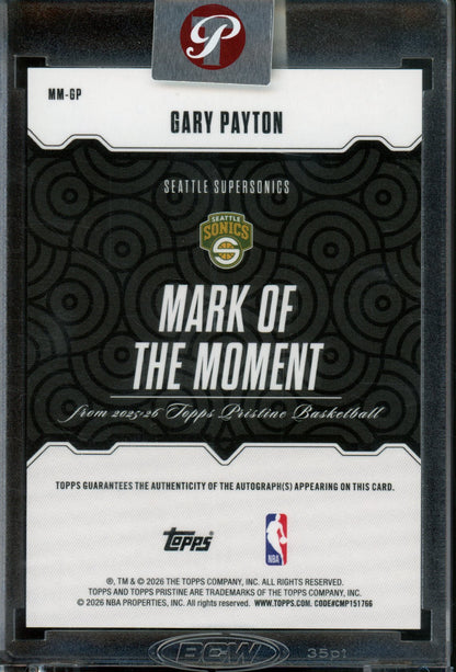 2025/26 Topps Pristine Gary Payton Mark of the Moment Encased Autograph /25 Sonics - Trading Card Market