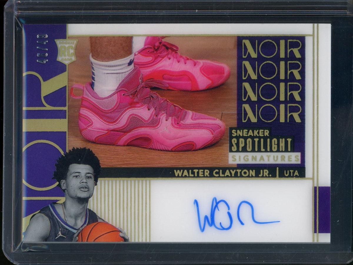 2025/26 Panini Noir Walter Clayton Jr. Rookie RC Sneaker Spotlight Auto /49 Jazz