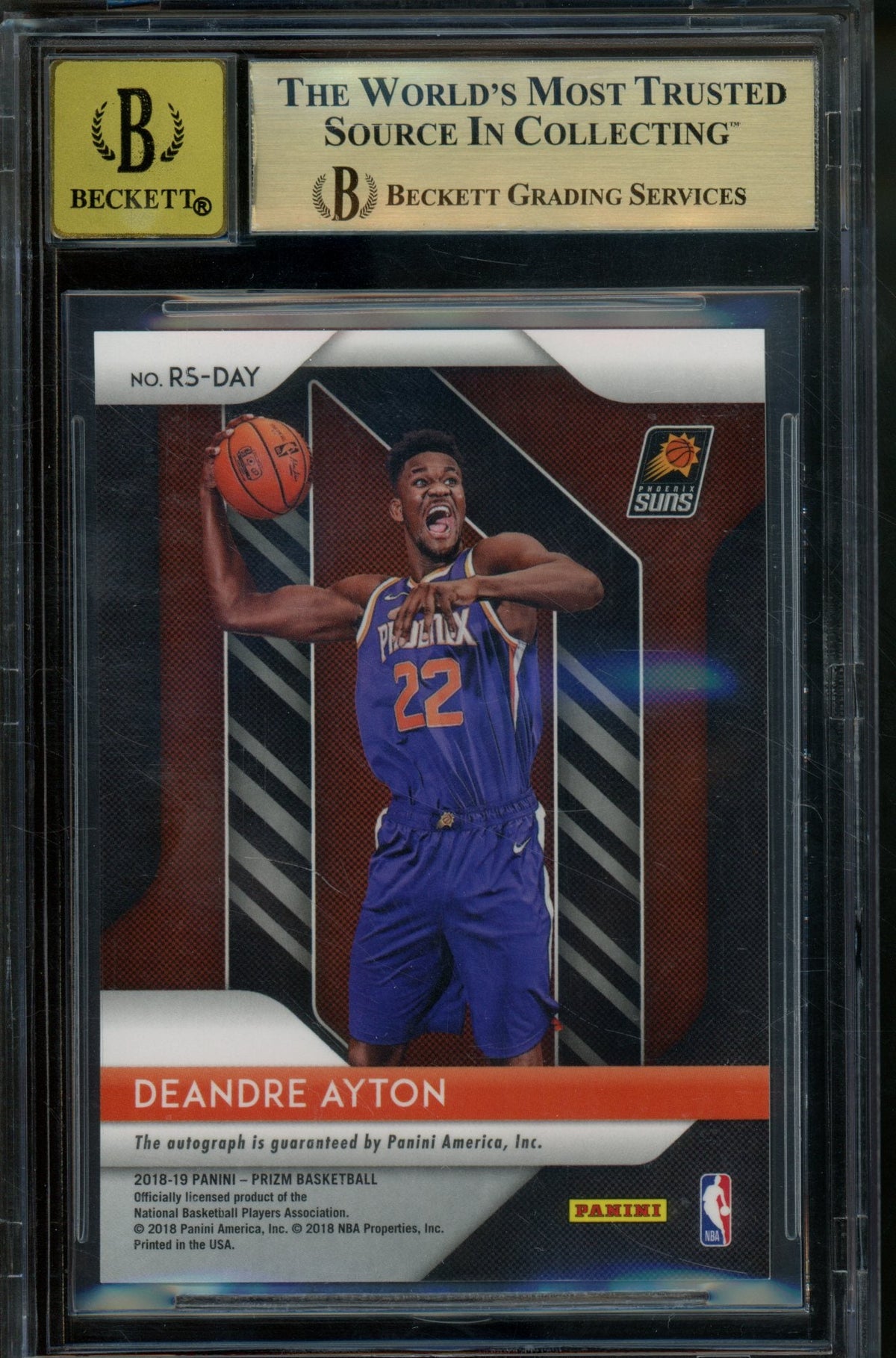 2018/19 Panini Prizm DeAndre Ayton Rookie RC Autograph BGS 9.5 Suns